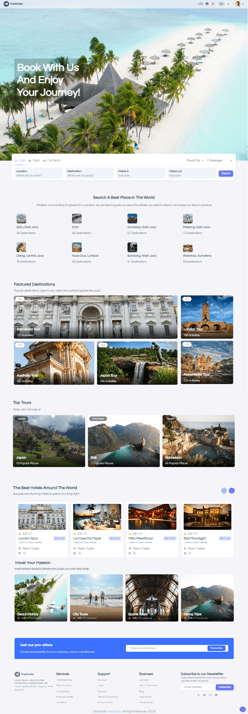 Travel Guide UI